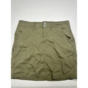 Prana Womens Green Stretch Lined Skort Skirt Size 4 FLAWED